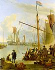 View from the Mussel Pier in Amsterdam by Ludolf Backhuysen